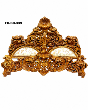 Royal Baroque Carved Wooden Headboard (FH-BD-339)