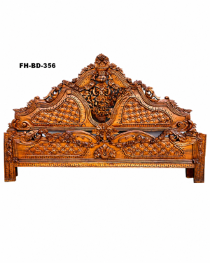 Royal Hand-Carved Wooden Bed Headboard – Model FH-BD-356