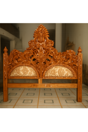 Luxury Hand-Carved Wooden Bed Headboard – Model FH-BD-514