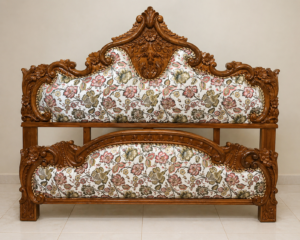 Royal Heritage Floral Carved Bed Header