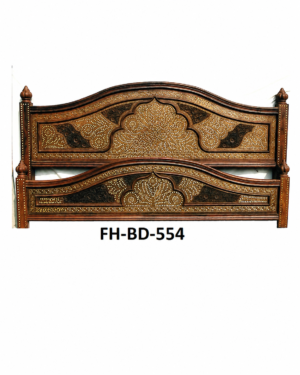Premium Brass Inlay Designer Headboard