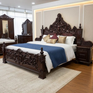 Royal Handcrafted Wooden Bedroom Set