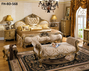 Heritage Bed Set – Classic Gold Finish (FH-BD-568)