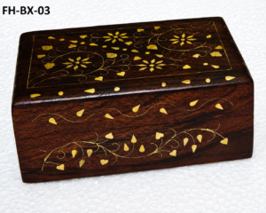 Floral Inlay Wooden Storage Box – FH-BX-03