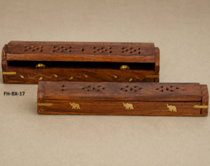 Royal Essence Handcrafted Wooden Incense Holder Box