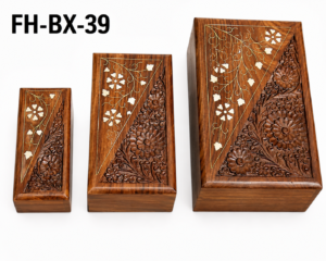 BloomCraft Wooden Organizer Box Set