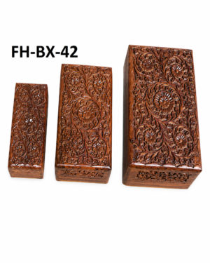 Floral Artisan Wooden Keepsake Box Set