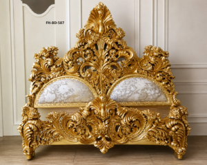 Imperial Gold Carved Luxury Bed
