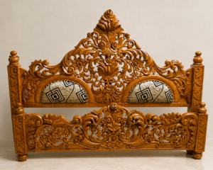 Hand-Carved Royal Wood Headboard