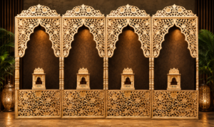 Royal Mughal Handcrafted Wooden Partition Panel