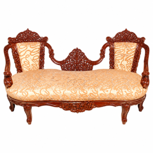 Royal Hand-Carved Wooden Chaise Lounge