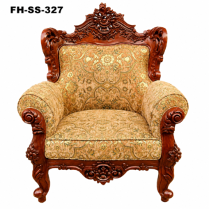 Royal Victorian Hand-Carved Wooden Armchair