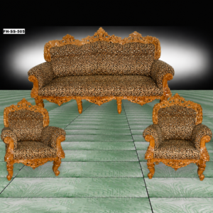 Royal Hand-Carved Wooden Sofa Set