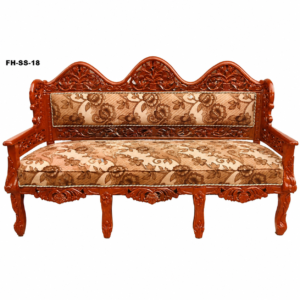 Luxury Hand-Carved Wooden Sofa Settee