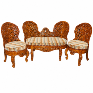 Royal Hand-Carved Wooden Lounge Set