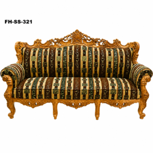 Royal Hand-Carved Wooden Sofa