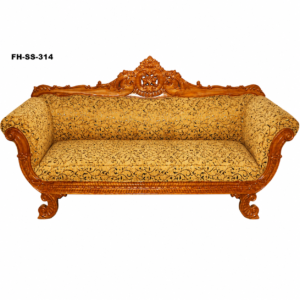 Royal Hand-Carved Wooden Sofa