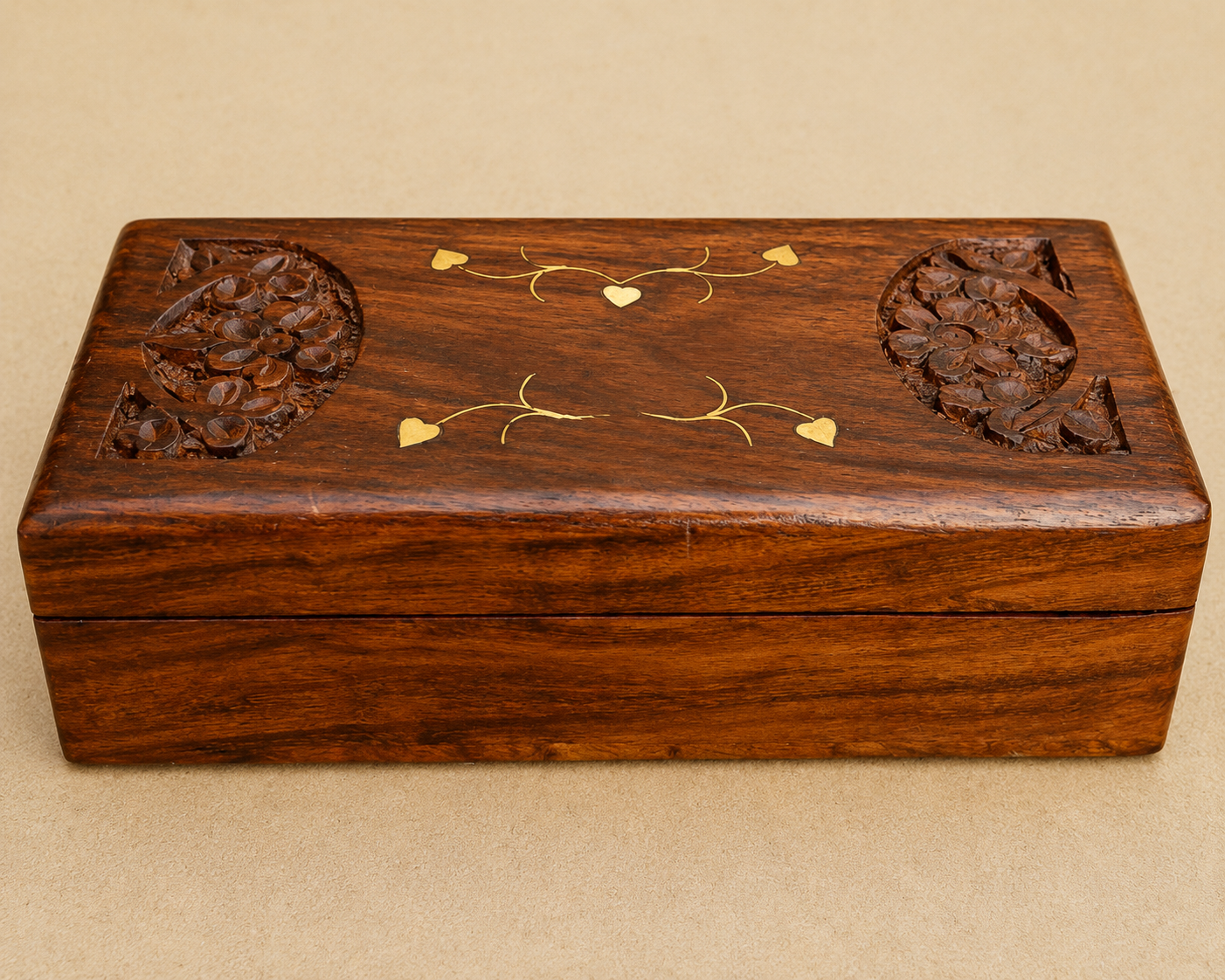 Floral Heritage Handcrafted Wooden Keepsake Box