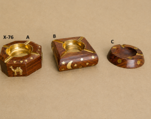 Celestial Moon & Stars Wooden Ashtray
