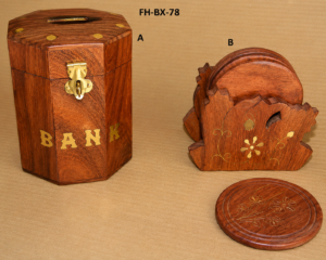 Heritage Wooden Coin Bank