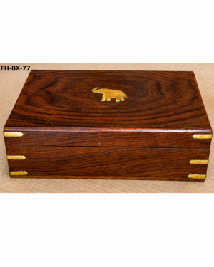 Royal Elephant Wooden Storage Box