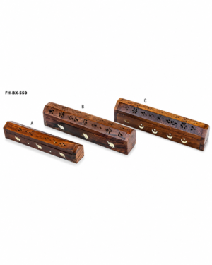 Handcrafted Sheesham Wood Incense Holder Box (Agarbatti Stand)