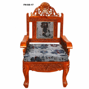 Royal Hand-Carved Wooden Armchair
