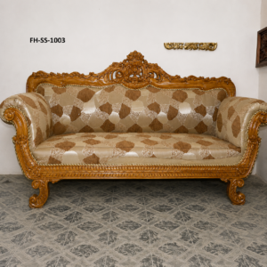 Royal Hand-Carved Wooden Sofa Set