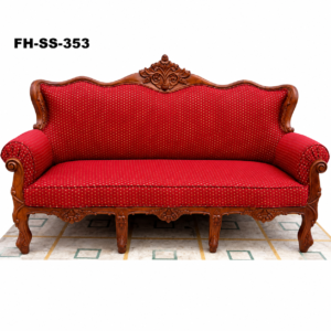 Classic Royal Hand-Carved Wooden Sofa