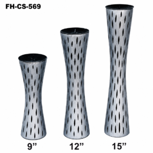 Decorative Metal Candle Holder Set (Set of 3)
