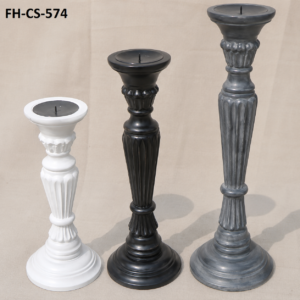 A stylish Classic Decorative Metal Candle Stand Set featuring three beautifully crafted candle holders in varying heights with elegant white, matte black, and antique grey finishes. Designed with fluted detailing and a timeless pedestal silhouette, this decorative set enhances the beauty of homes, hotels, weddings, restaurants, festive décor, and luxury interior spaces.