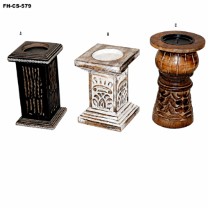 A beautifully designed Handcrafted Decorative Wooden Candle Holder Collection featuring three unique artisan-crafted candle holders in classic black, distressed white, and natural wood finishes. Each design showcases intricate carvings, elegant craftsmanship, and sturdy construction, making them perfect decorative accents for homes, hotels, restaurants, weddings, festive celebrations, and luxury interior décor.