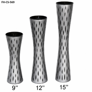 Elegance Trio Metallic Decorative Vases