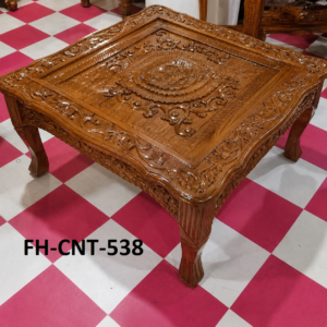 Luxury Handcrafted Solid Wood Coffee Table | Designer Square Center Table