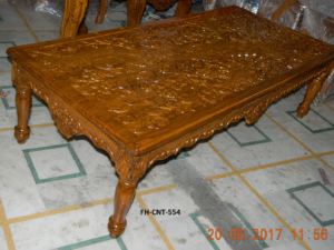 Handcrafted Solid Wood Carved Coffee Table | Luxury Center Table | Designer Living Room Table