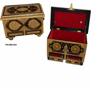 Luxury Handcrafted Wooden Jewelry & Keepsake Chest | Decorative Storage Box with Drawers | Premium Artisan Treasure Trunk