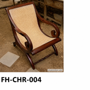 Modern Solid Wood Lounge Chair | Handcrafted Wooden Accent Chair with Upholstered Seat | Designer Relax Chair