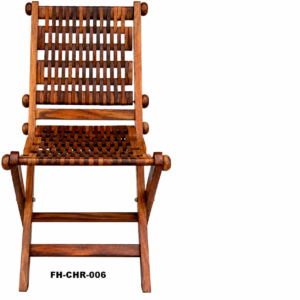 Handcrafted Solid Wood Folding Chair | Portable Wooden Outdoor Chair | Traditional Slatted Folding Chair
