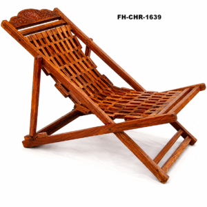 Handcrafted Solid Wood Folding Lounge Chair