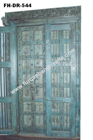 Vintage Carved Wooden Door & Window Set – FH-DR-544