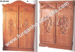 Elegant Hand-Carved Wooden Double Door – FH-DR-562