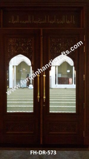 Carved Wooden Mosque Entrance Door – FH-DR-573
