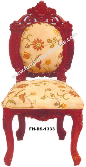 Royal Hand-Carved Oval Back Upholstered Dining Chair
