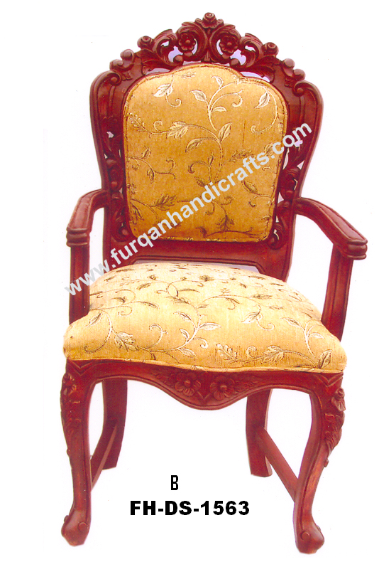Royal Hand-Carved Wooden Dining Arm Chair