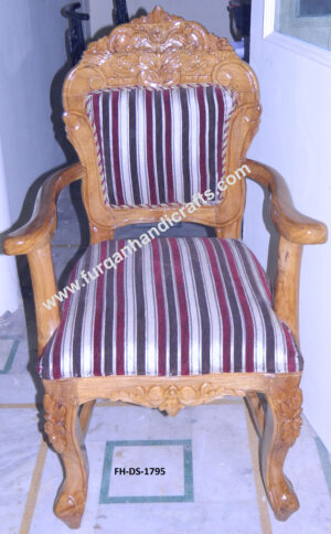 Royal Hand-Carved Wooden Dining Arm Chair
