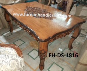 Luxury Hand-Carved Solid Wood Dining Table