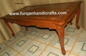 Luxury Hand-Carved Solid Wood Console Table