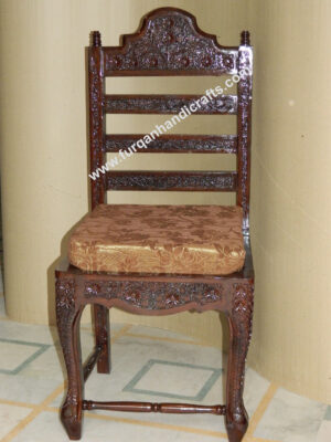 Royal Hand-Carved Wooden Ladder-Back Dining Chair