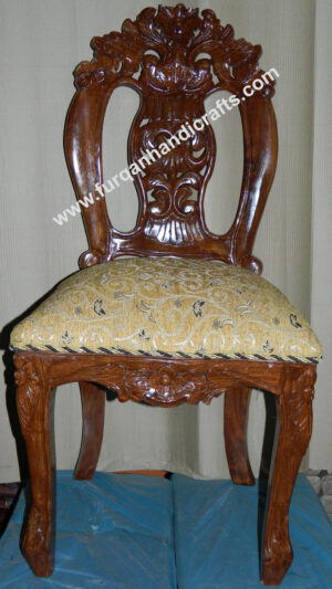 Royal Ornate Carved Wooden Dining Chair