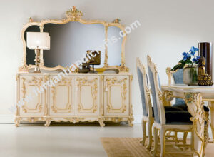 Royal Luxury Sideboard with Ornate Mirror